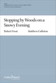 Stopping by Woods SATB choral sheet music cover